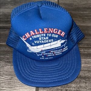 Challenger Tribute Blue Cap 1986 nasa hat SnapBack vintage